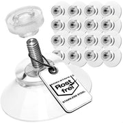 Zuignappo Ø 30 mm - Grip extra resistente su superfici liscie - M4 - Viti trasparenti - Montaggio semplice senza foratura - Presa salda - Zuignap