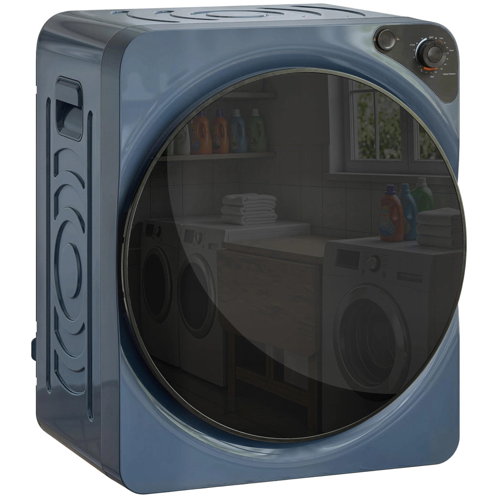 Asciugatrice elettrica compatta 5 kg ¨C Xylo ¨C 1000W, 5 programmi, cestello inox, blu