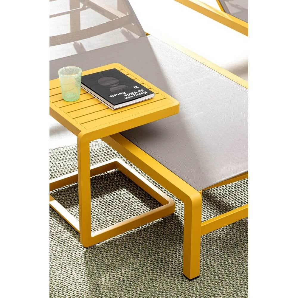Set di 2 Tavolini da Esterno in Alluminio Verniciato 40x40x45 cm - STRONG