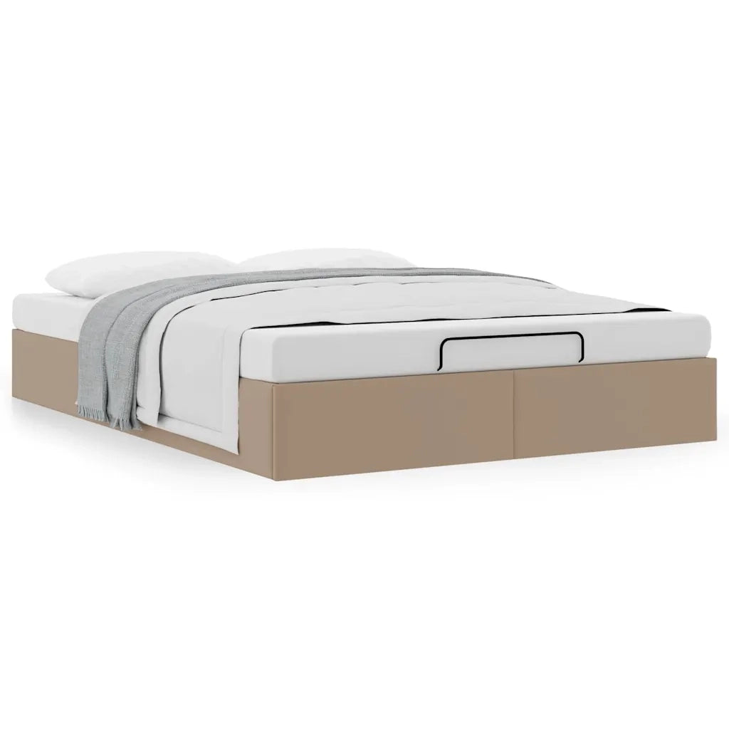 Struttura Letto Pouf senza Materasso 140x200 cm Similpelle 3310808