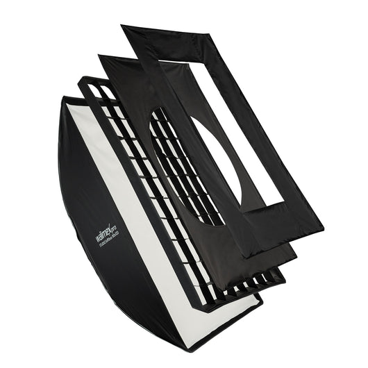 Studio Softbox a ombrello 80x120cm, girevole a 360°, con griglia, maschere, adattatore Bowens, per fotografia di prodotti e persone