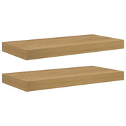 2 pz Scaffale da parete | Ripiano a parete | Mensola a parete Marrone 50 x 23 x 4 cm