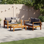 Set Divano da Giardino 3pz con Cuscini Legno Massello di Acacia 3214844