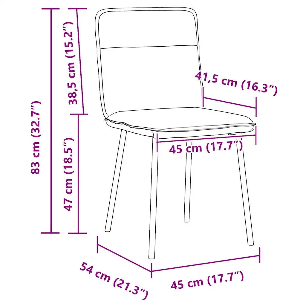 vidaXL Sedie da Pranzo 2 pz Blu in Velluto