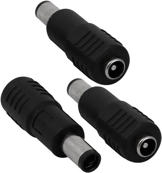 Adattatore 3 in 1 da presa DC a connettore socket per alimentazione, 7,4 mm x 5 mm a 5,5 mm x 2,1 mm