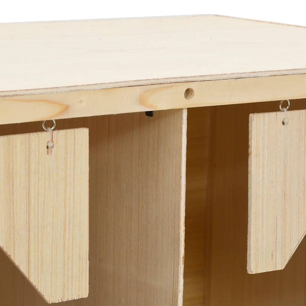 Casetta Cova per Galline 3 Scomparti 72x33x38 cm Legno di Pino CFW1036237