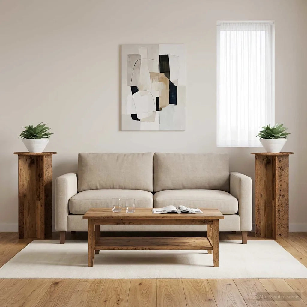 Supporto per piante 2 pcs Legno antico 40 x 40 x 80 cm 899706