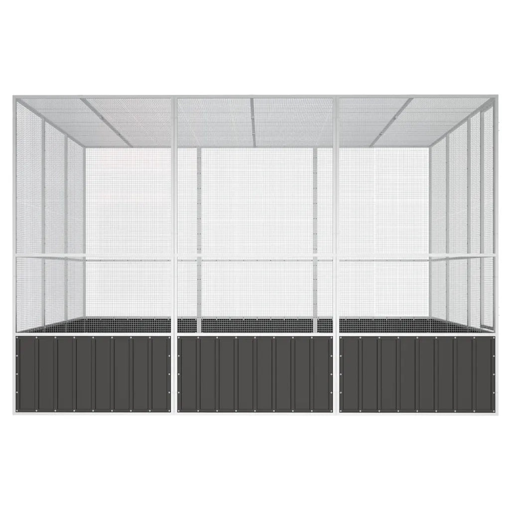 Gabbia Uccelli Antracite 302,5x324,5x211,5 cm Acciaio Zincato cod mxl 60365