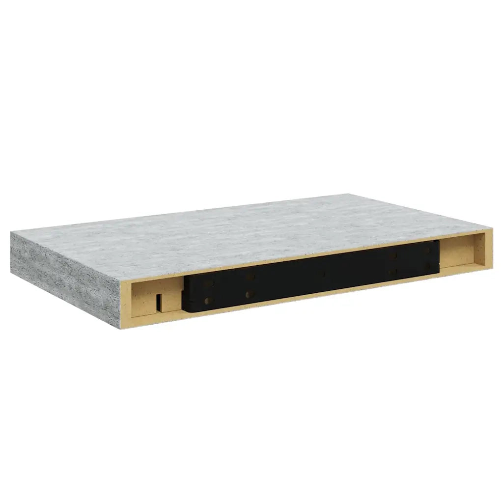 Scaffali a Parete 2 pz Grigio Cemento 40x23x3,8 cm in MDF 326592
