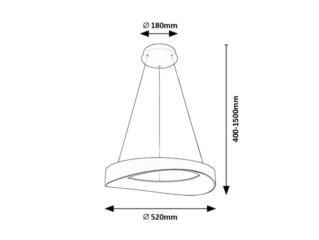 Lampada a sospensione LED 56W cromata Iliana Rabalux