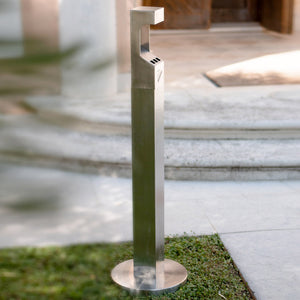 Posacenere a Colonna Ø32 cm in Acciaio 2L per Esterno