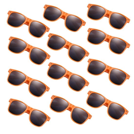 Solebrille per Bambini - 24 Stuks - Protezione UV400 - Lenti Polarizzate - Solebrille da Festa - Colore Arancione