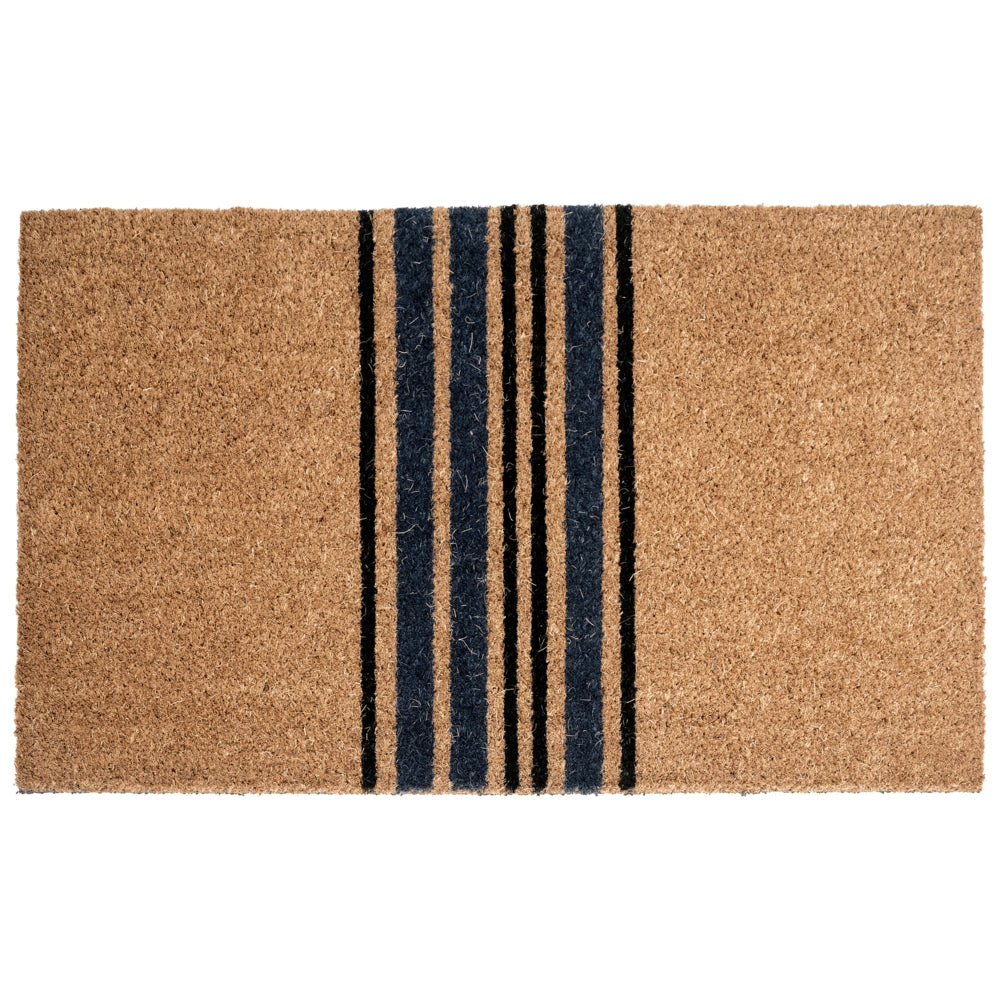 Zerbino in fibra di cocco naturale con fondo antiscivolo in PVC 40 x 60 cm Decorazione Classico motivo a strisce