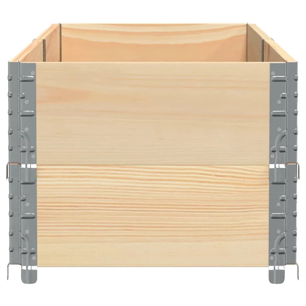 Vassoio per fioriera aiuola rialzata piante fiori terrazza giardino 150 x 50 cm legno massello di pino marrone 02_0037430