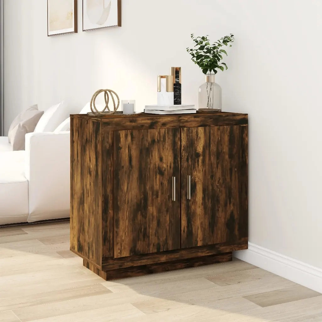 Credenza Rovere Anticato 80x40x75 cm in Legno Multistrato 817234