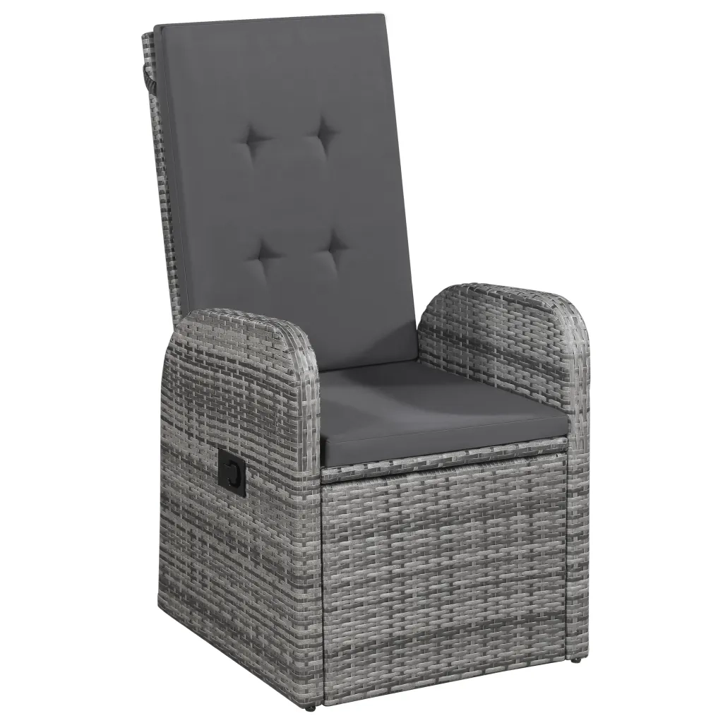 Set Mobili da Pranzo per Giardino 5 pz con Cuscini Grigio cod mxl 38757
