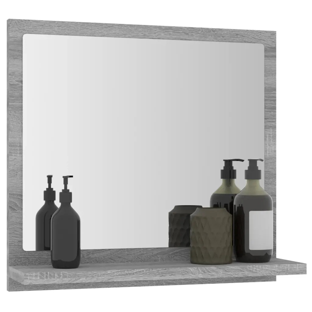Specchio da bagno-Specchio decorativo Grigio Sonoma 40x10,5x37 cm Legno Multistrato