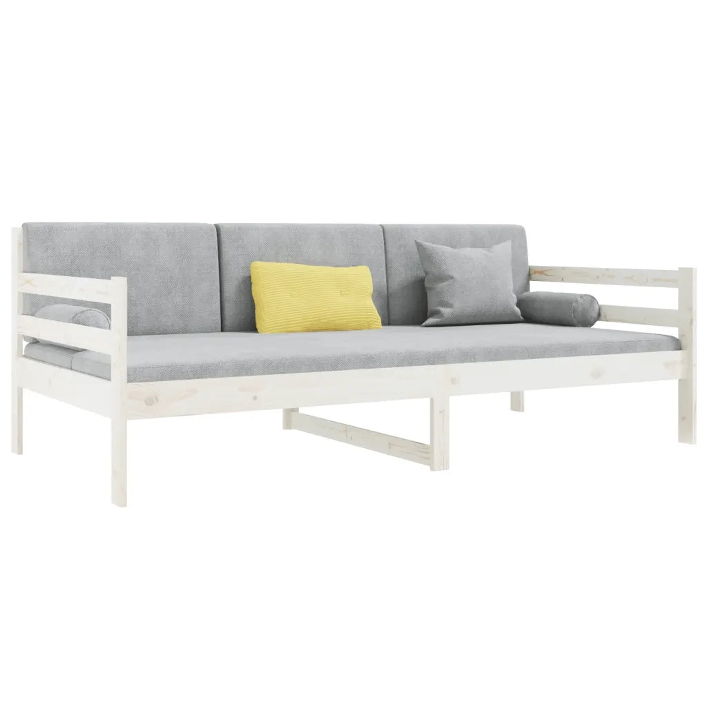 Dormeuse senza Materasso Bianca 80x200 cm Legno Massello Pino 814680