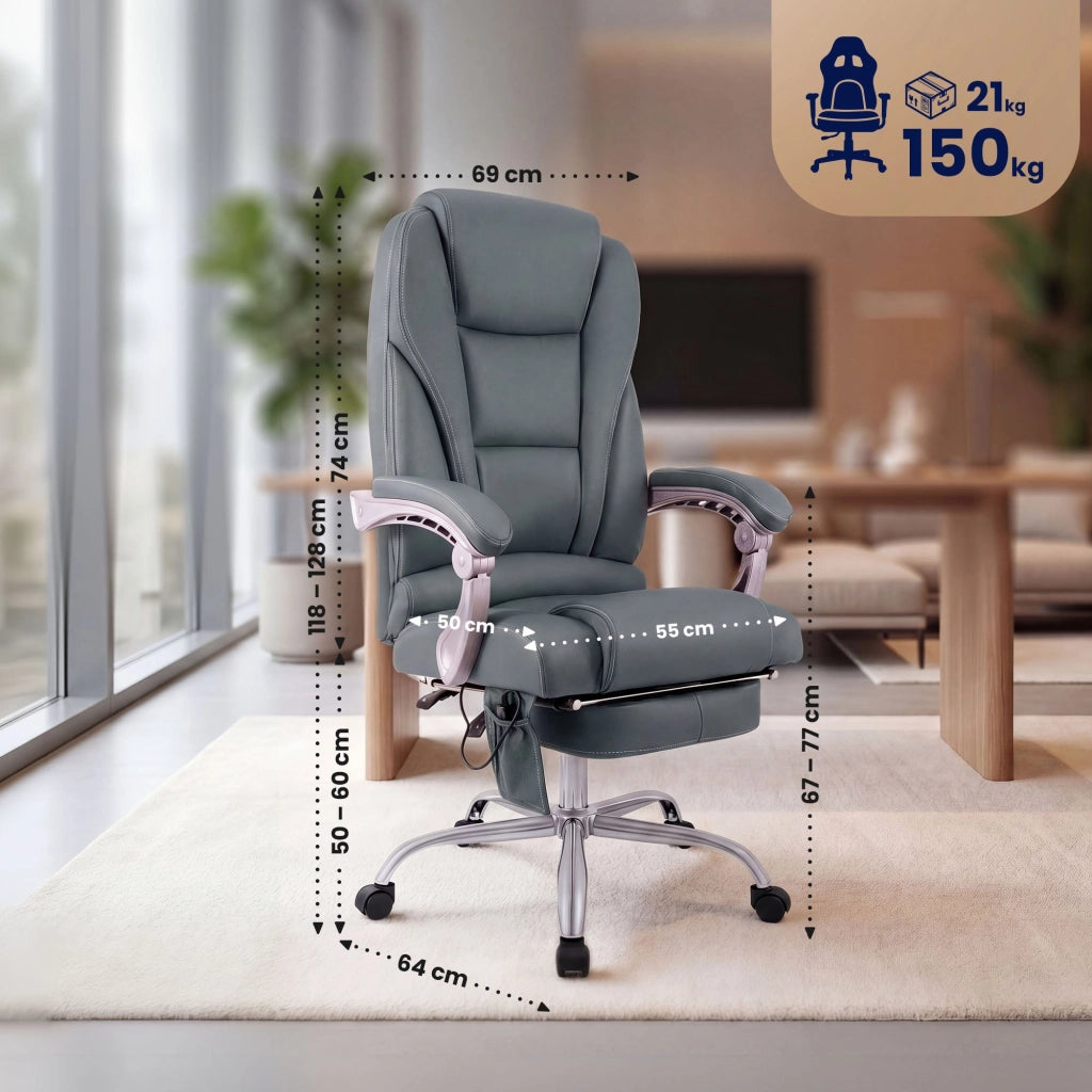 Bьrostuhl Pacific Echtleder mit Massagefunktion