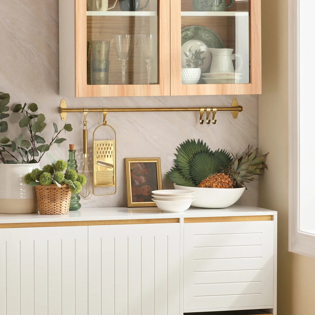 Credenza Mobile da cucina Armadio cucina Mobile da ingresso Buffet Mobile laterale credenza bassa Mobile TV 120x40x90m FSB75-WN SoBuy
