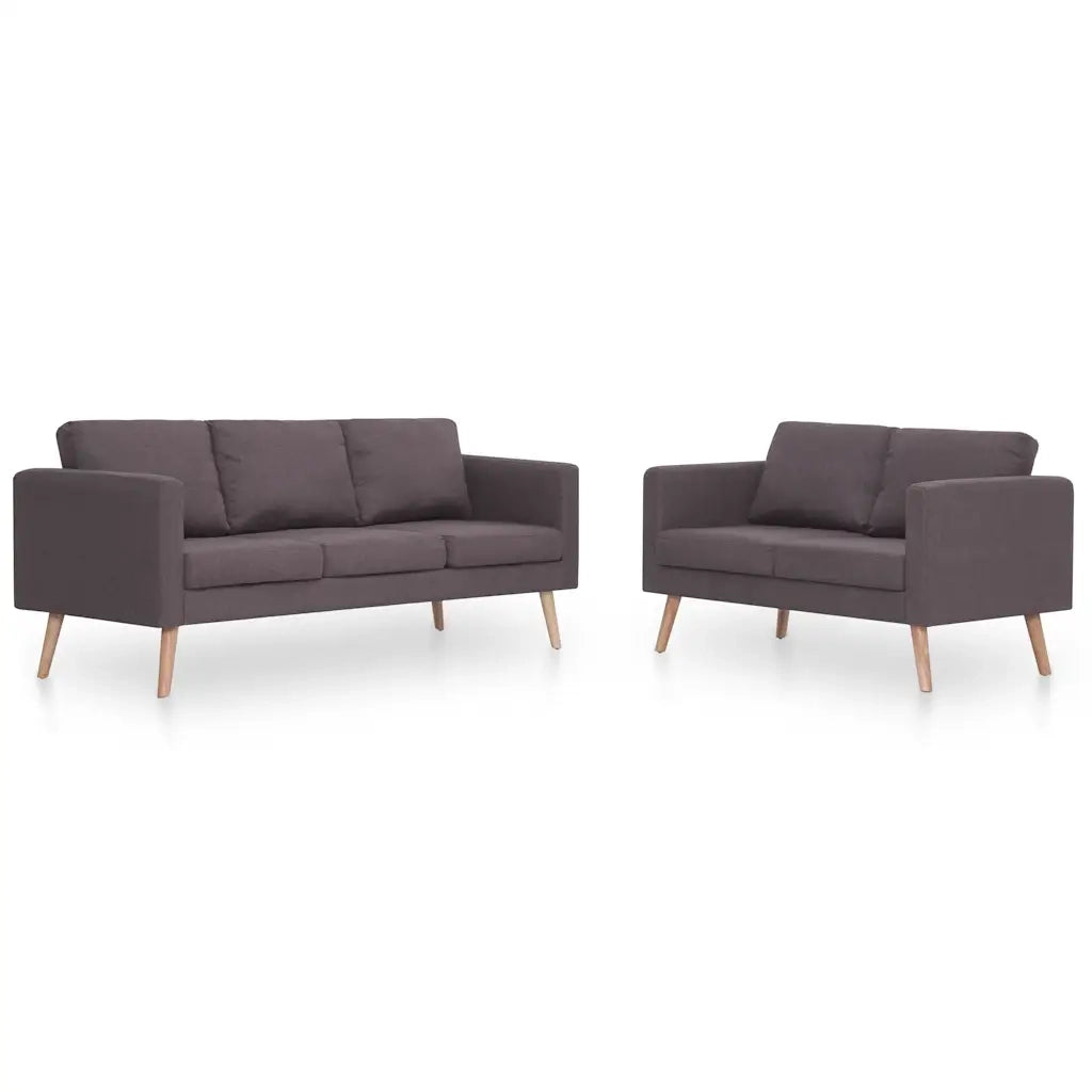 Set Divani 2 pz in Tessuto Tortora 276858