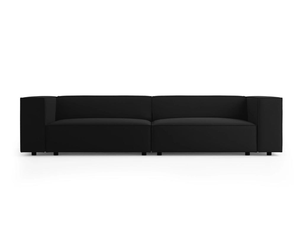 Cosmopolitan Design - Divano "Arendal" 4 posti in velluto nero 