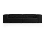 Cosmopolitan Design - Divano "Arendal" 4 posti in velluto nero 