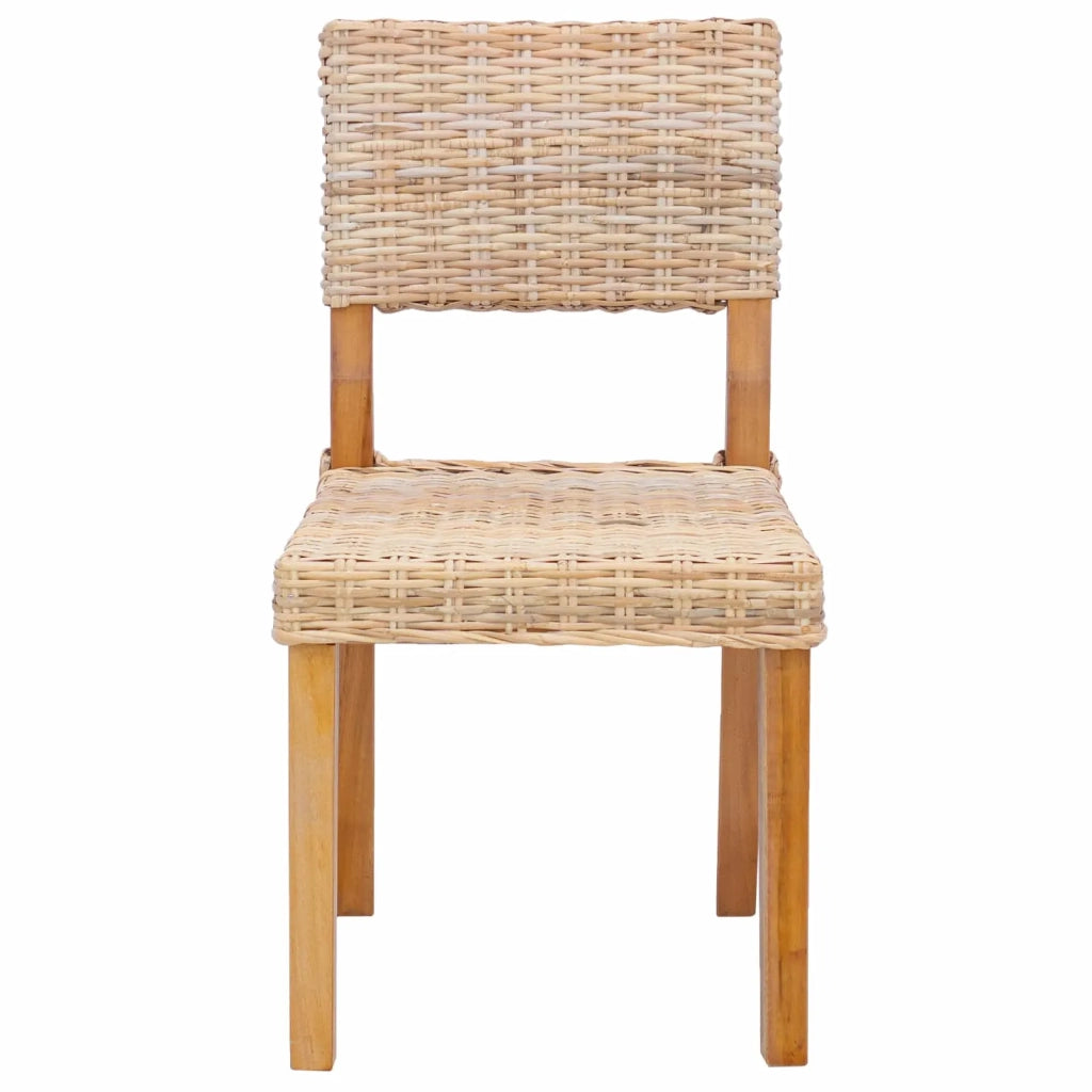 Sedia da pranzo 2 pcs Naturale 46 x 55 x 84 cm Rattan Kubu