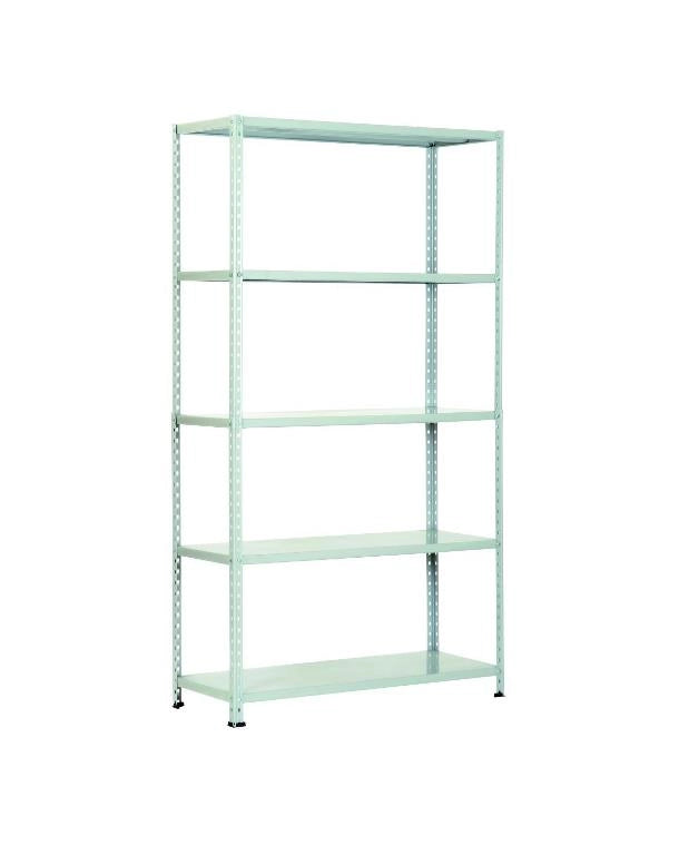 Scaffale in Metallo con Aste Spezzate 5 Ripiani 100 x 40 x 186 cm