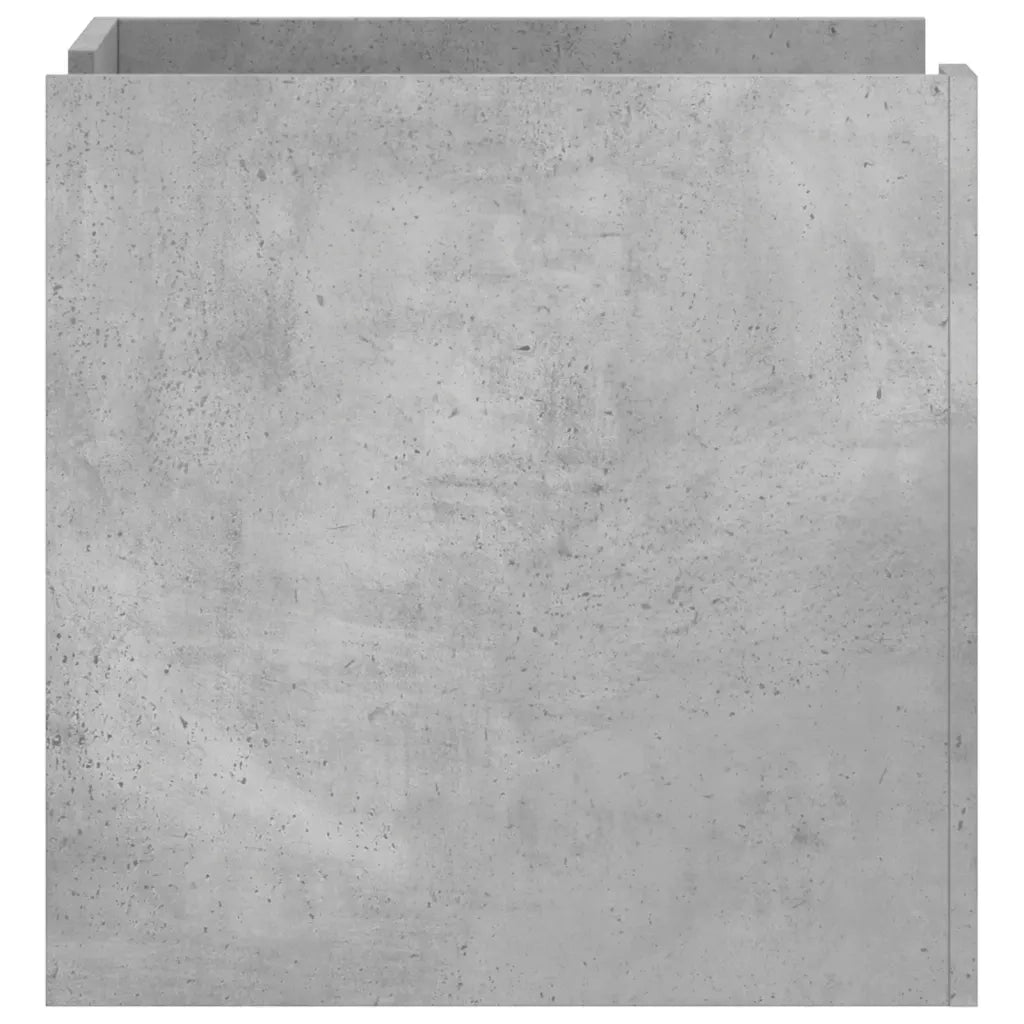 Comodino | Armadio da Notte | Mobiletto da notte Grigio Cemento 45x50x50 cm in Truciolato