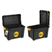Akitaink Contenitore Box 60L Magic 4UP aperture con Ruote Nero
