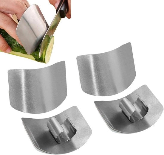 Protezione per le Dita in Acciaio Inossidabile - Protezione per la Mano in Cucina - Sicurezza per la Cucina - Prevenzione del Dolore durante la Tagliatura e la Sceglienza