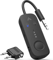 Adattatore Bluetooth 5.3 per aereo compatibile con tutti gli auricolari supporta 2 auricolari wireless - nero
