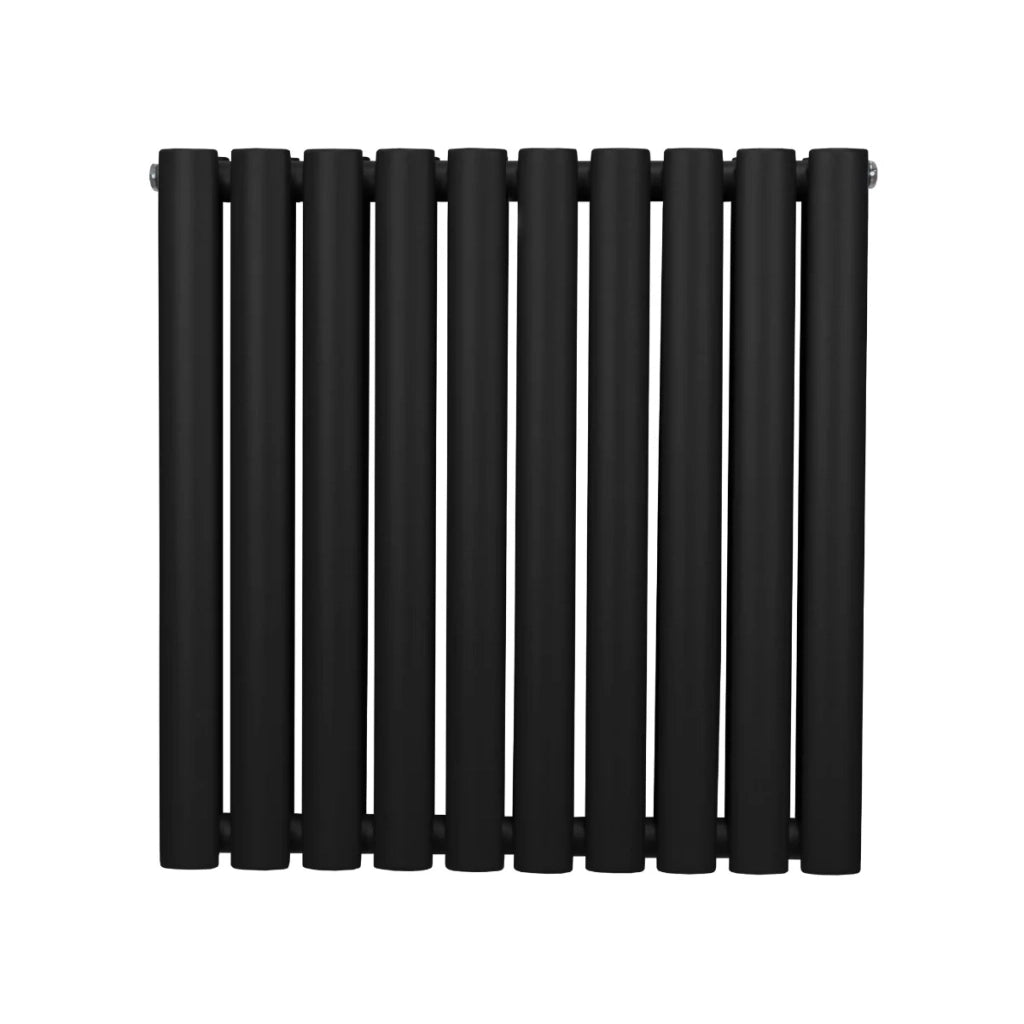 Radiatore a colonna ovale - 600 mm x 600 mm - Nero