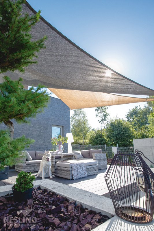 AIO FACTORY Vela ombreggiante impermeabile 3x3x3m Grigio scuro - Vela parasole da giardino