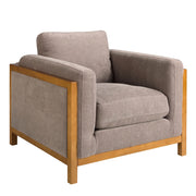Poltrona in tessuto colore 98 x 92 x 88 cm colore marrone