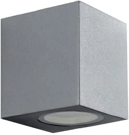 Applique da esterno ip65 lampada faretto a parete giardino moderno gu10 Cubo Grigio