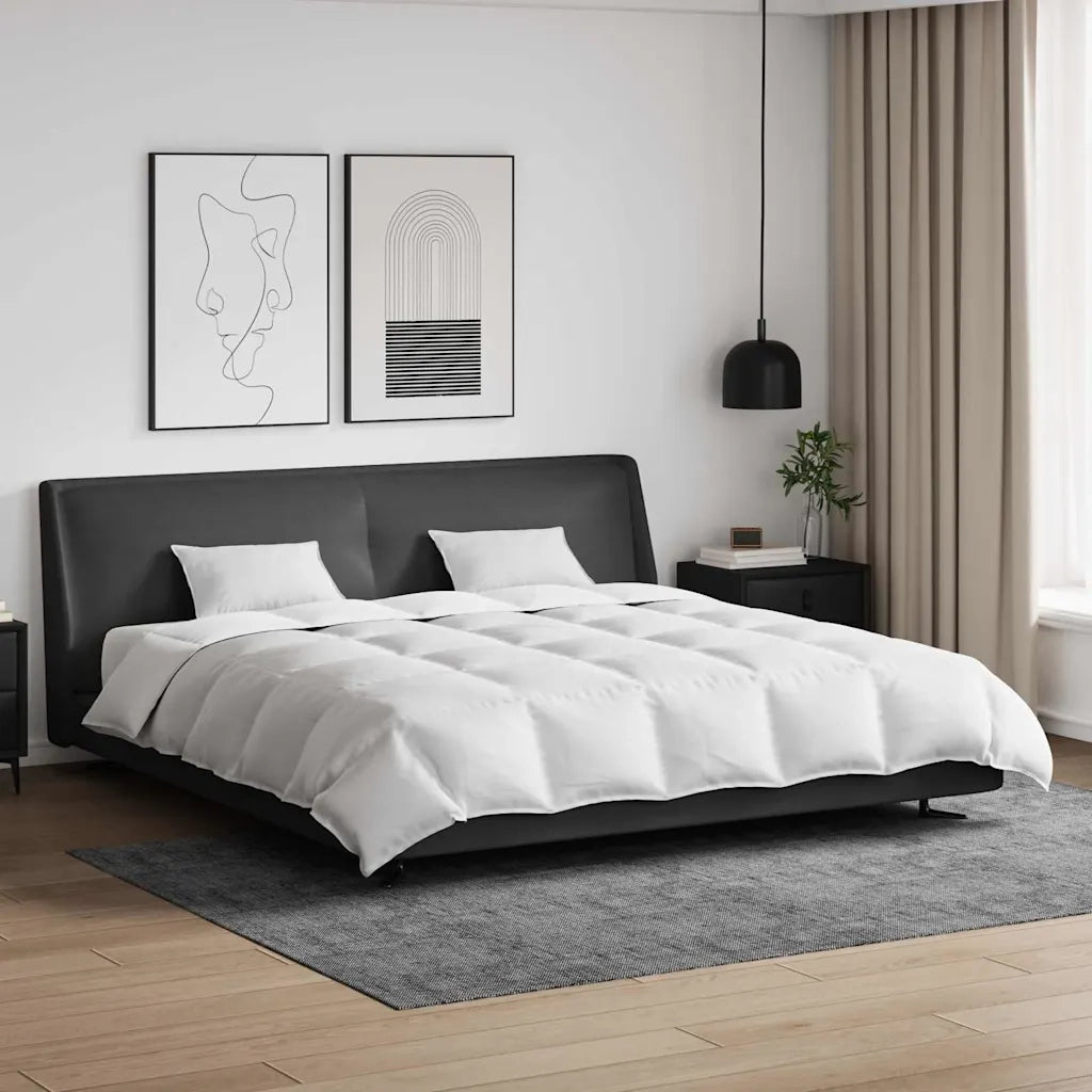 vidaXL Piumone con cuscino 3 pcs Bianco Piume