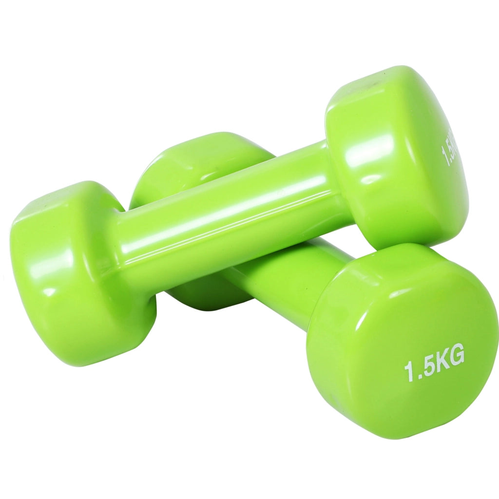 Set di manubri con custodia, 4 paia di manubri, 0,5, 1, 15, 2 kg, portatili per casa e palestra, ferro, plastica