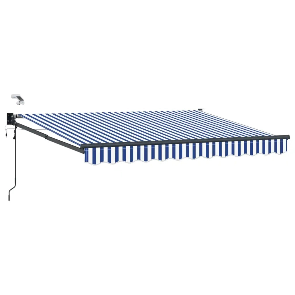 Tettuccio Elettrico Retrattile Blu e Bianco 3,5 x 2,5 m 3419778