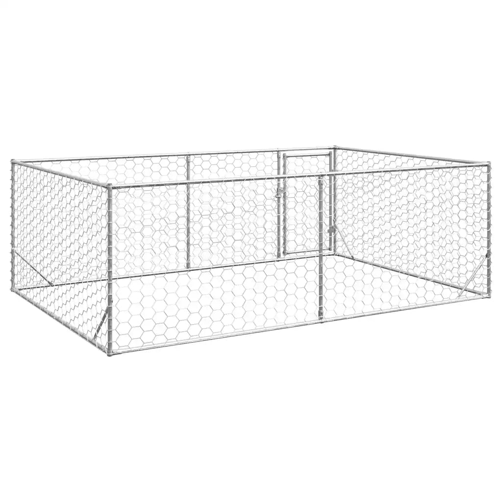 Cuccia per cani da esterno con porta 3x2x1 m in acciaio zincato 4105413