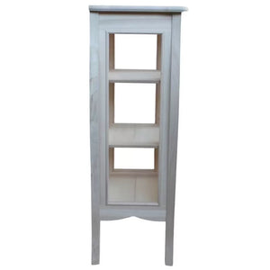 Vetrina classica 1 porta in legno grezzo l.71 p.48 h.134 (3096) - Mobili 2G