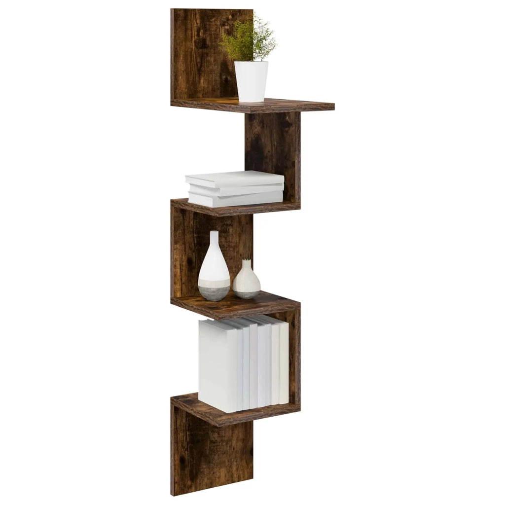 Scaffale da parete A parete Rovere Fumo 32 x 21 x 107 cm 8012136