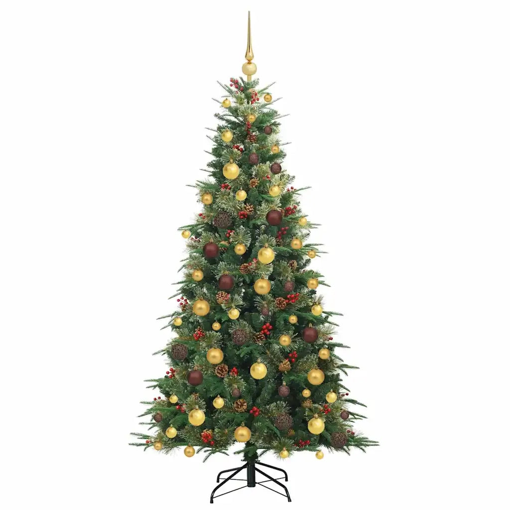 Albero di Natale Artificiale con Rami Pieghevoli Verde 180 cm 3397416