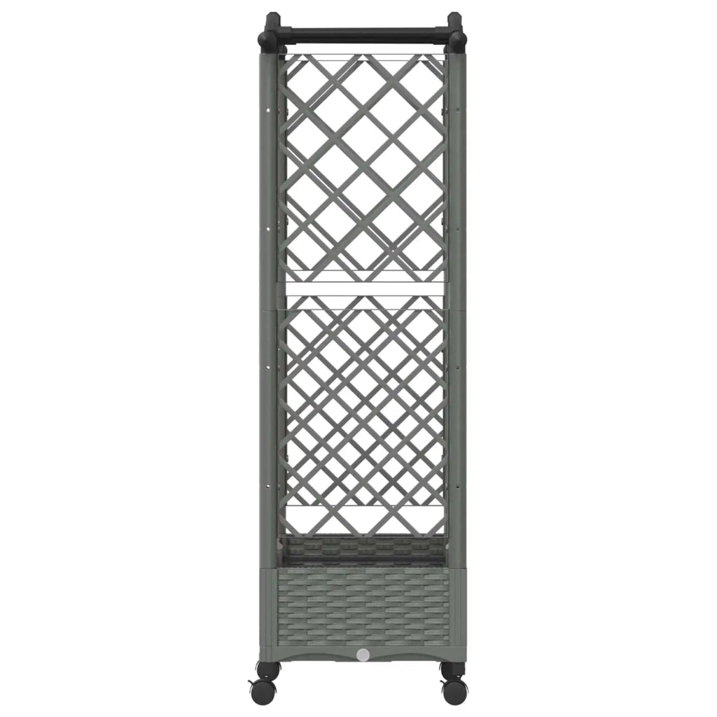 Letto Rialzato con Griglia e Tetto Grigio Chiaro PP 3423012
