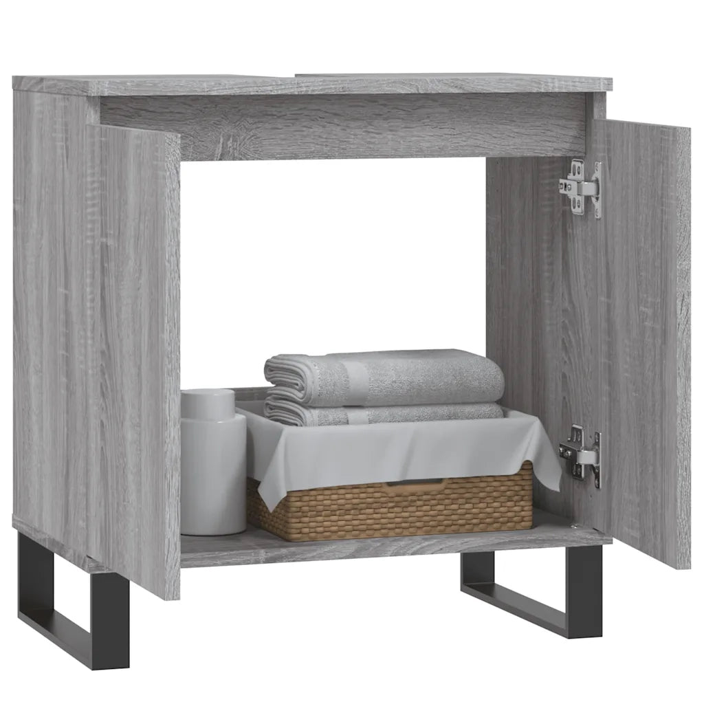 Mobile da Bagno | Armadio da bagno Grigio Sonoma 58x33x60 cm in Legno Multistrato