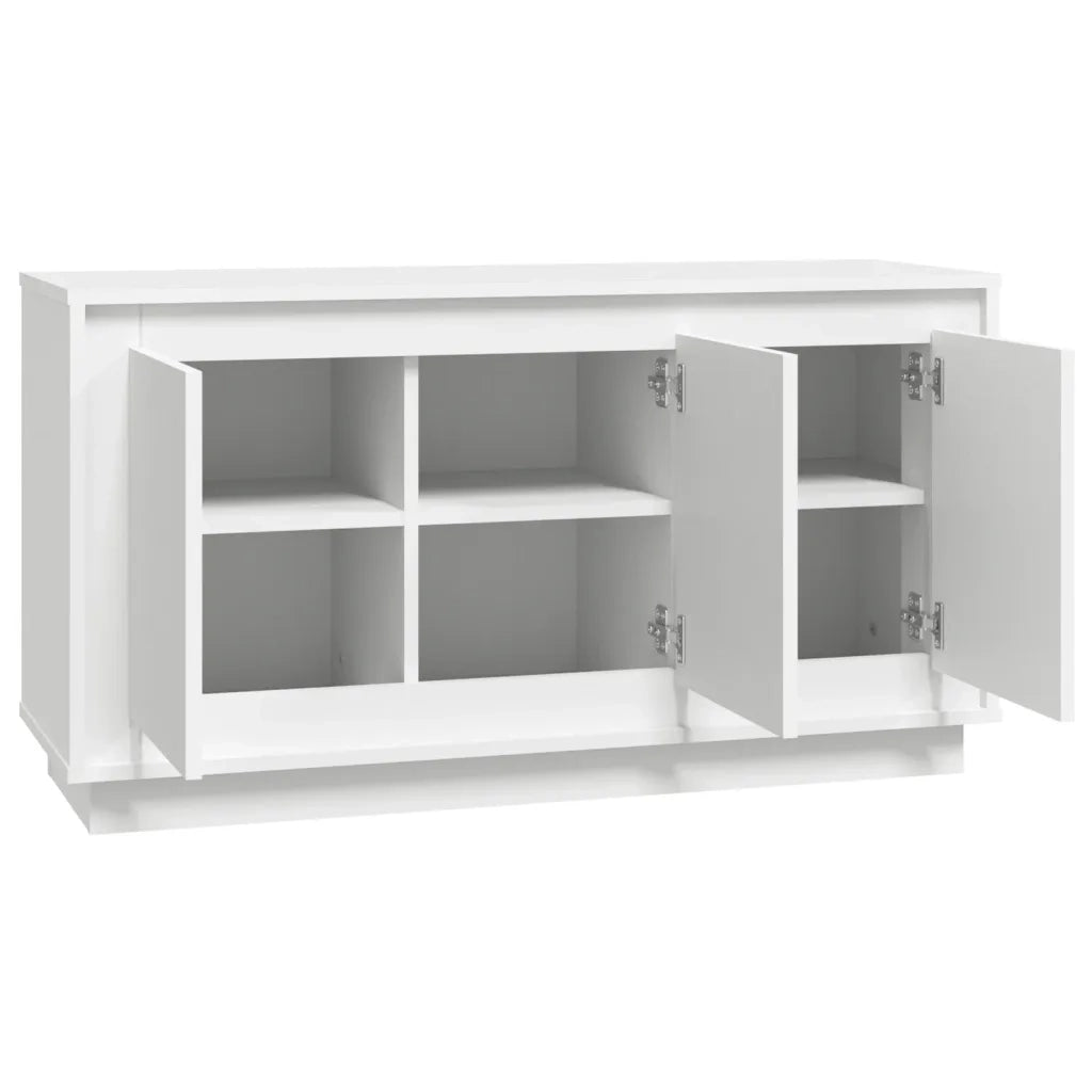 Credenza-Buffet-Armadio da cucina Bianca 102x35x55 cm in Legno Multistrato