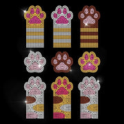 Decorazione Opstrijkbare Sticker con Gatti con Punti - Strass Steentjes - Decorazione per Abbigliamento - T-Shirt/Jacket/Bag - Dimensioni 29,7 x 21 cm - Strass Transfer