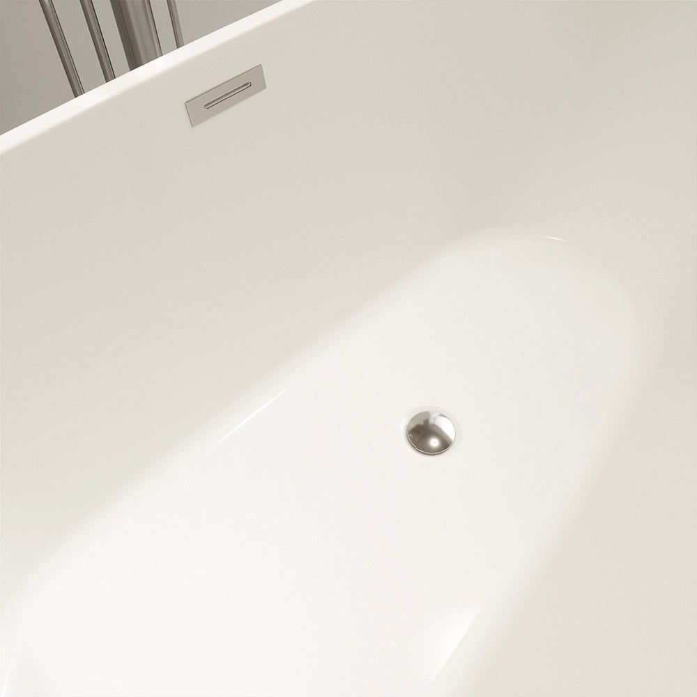 Vasca da bagno freestanding 170cm in acrilico bianco lucido | Era