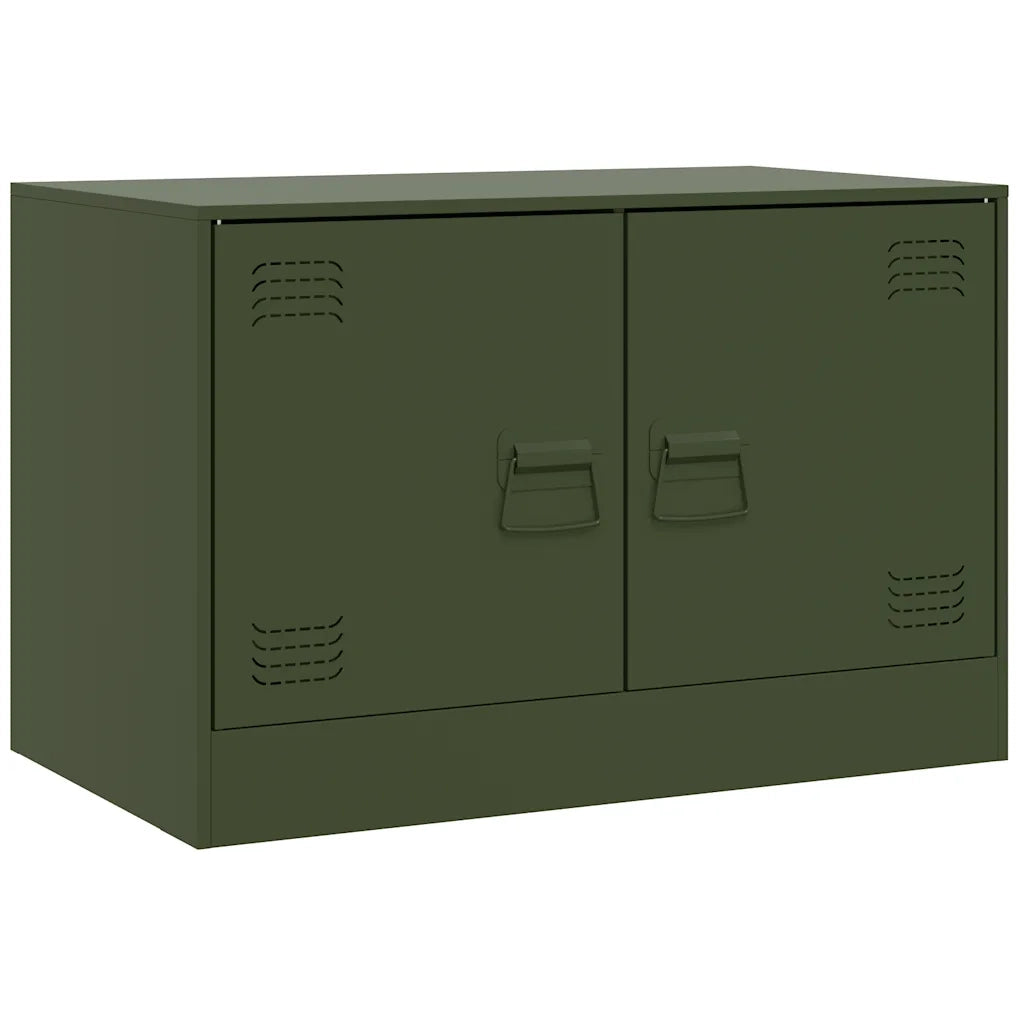 Mobili TV 2 pz | Armadietto TV | Mobile Porta TV Verde Oliva 67x39x44 cm in Acciaio